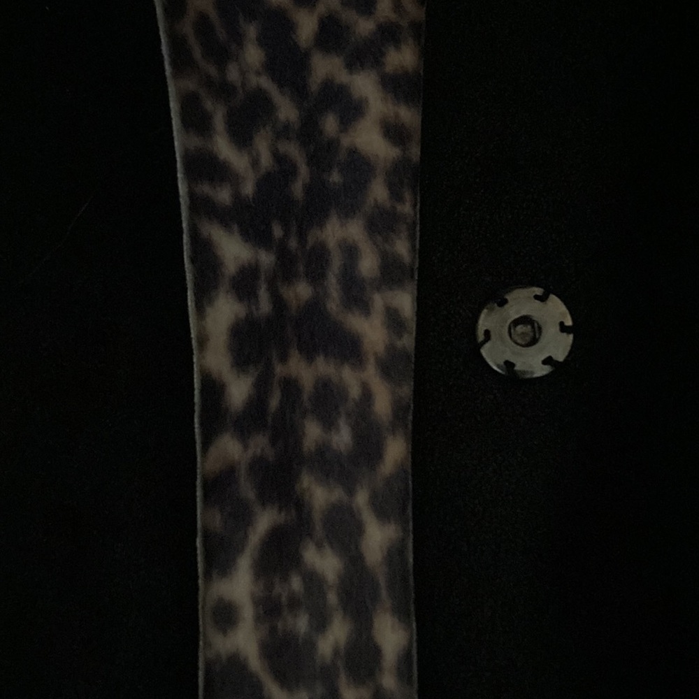 Unique Fuzzy Jacket W Leopard Print On Inside And… - image 2